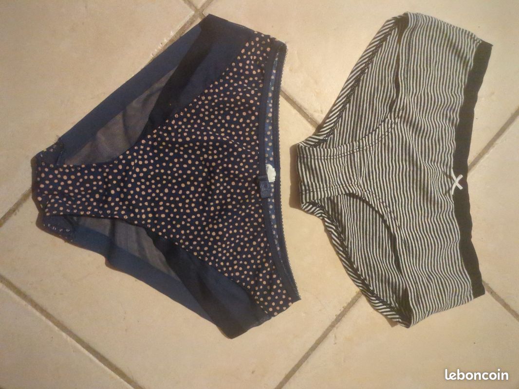 Lot 2 slips 40/42, 1 basique, l'autre très chic neuf (image 1)