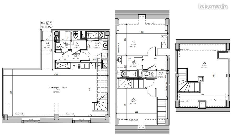 Appartement 4 pièces 125 m² · à Marquette-lez-Lille · 125 m² · 1 212 €
