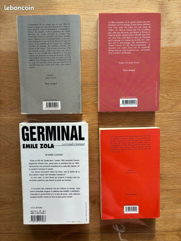 Lot 4 livres d’Emile Zola (image 2)