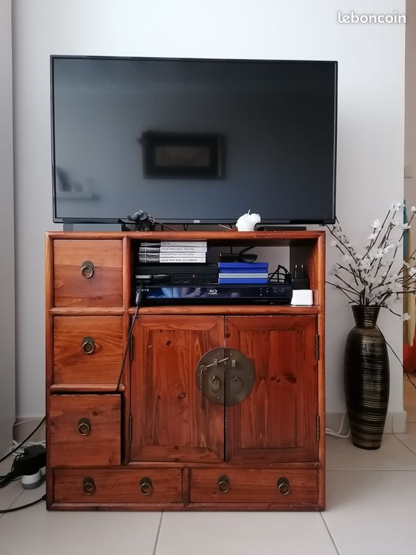 Meuble buffet/ meuble tv inspiration asie médaillon (image 1)