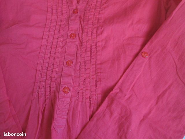 (2949) TBE Chemisier rouge In Extenso Taille 36 Taille S (image 4)
