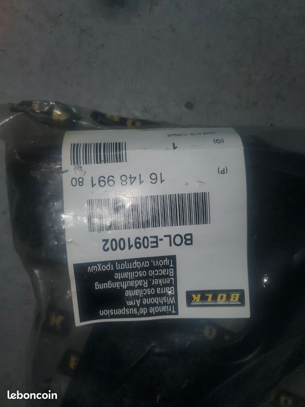 Triangle de suspension avant droit Bolk neuf VW Polo 9N / Ibiza 6L / Fabia - BOL-E091002 (image 2)