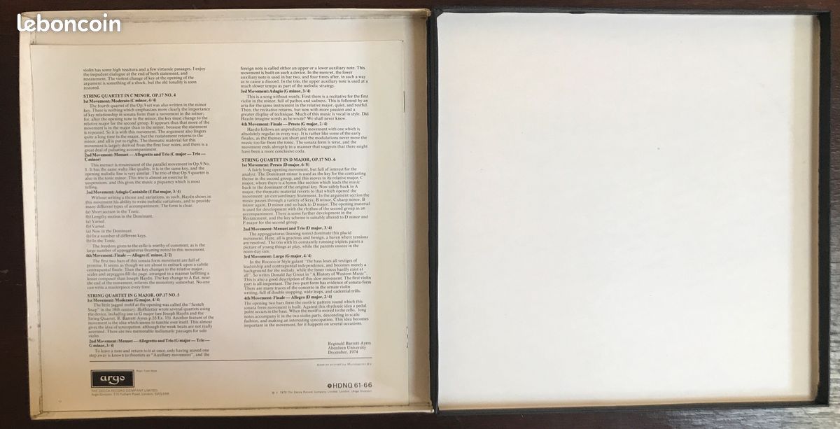 6xLP Haydn Aeolian String quartets 9 17 Argo UK 1975 Classique Musique chambre Simpson Major Hurwitz (image 6)