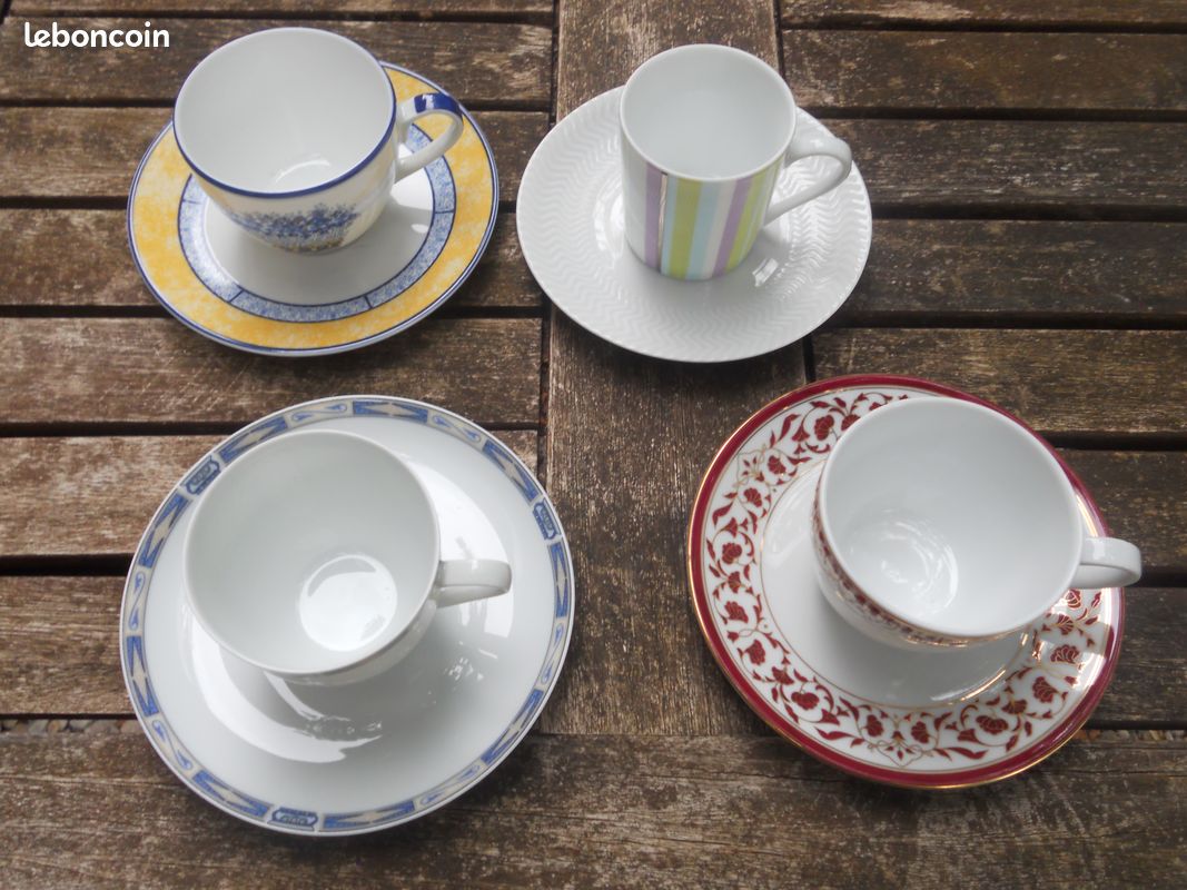 Tasses à café en porcelaine PHILIPPE DESHOULIERS et SOLOGNE (image 2)