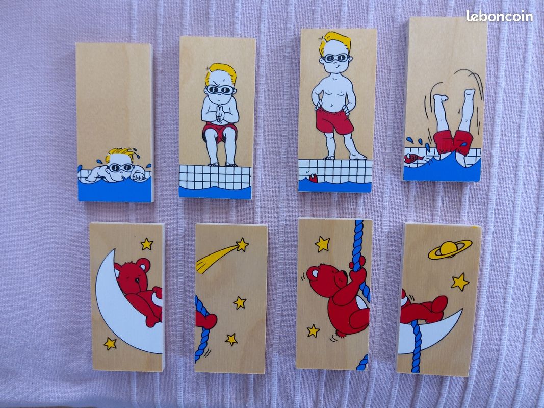 1er âge 2 Saynètes 4 images en bois à remettre en ordre (image 2)