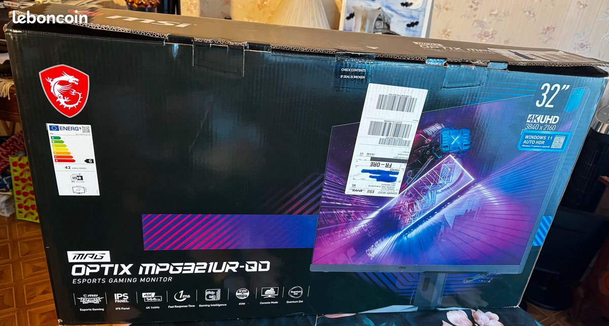 Moniteur MSI 4K 144Hz HDMI 2.1 Optix MPG321UR-QD (image 8)