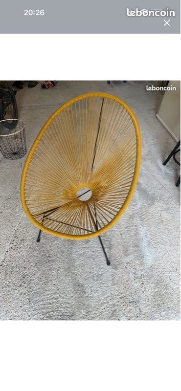 Fauteuil de jardin rond en résine (image 1)