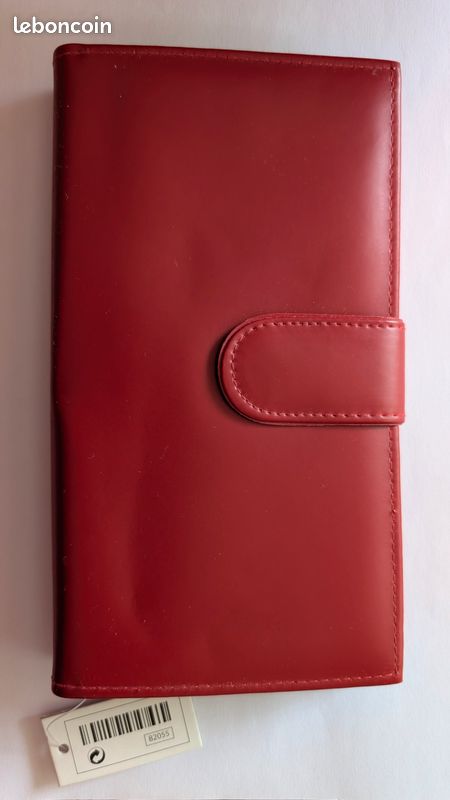 Portefeuille rouge 3 en 1, porte-cartes, porte-monnaie, portefeuille (image 1)