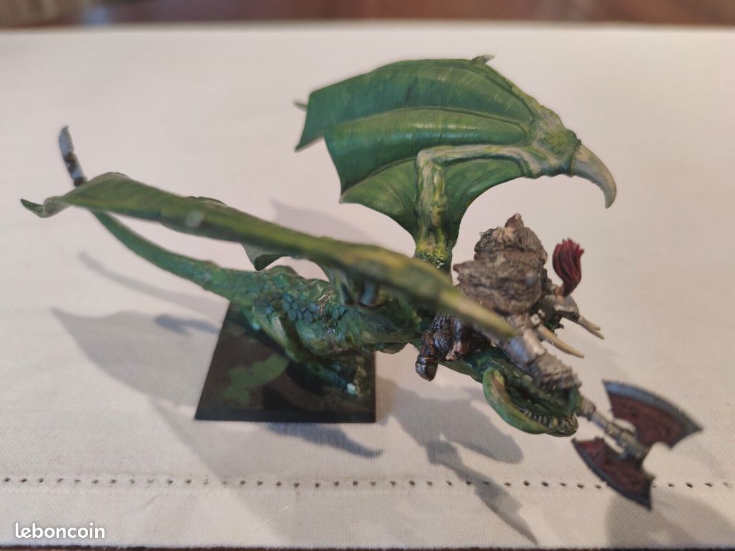 2 Figurines Warhammer en plomb: Chef de guerre orques sur Vouivre + Géant (image 5)