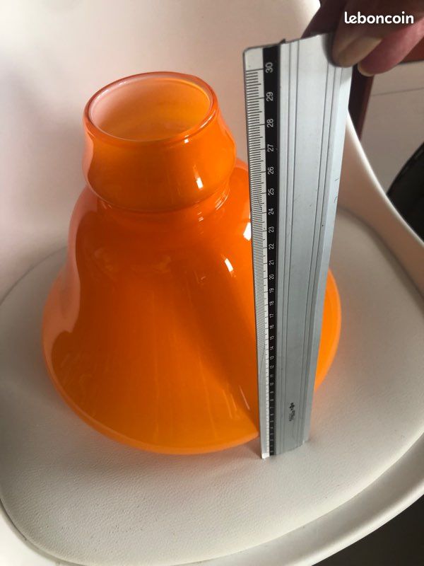 Lustre opaline orange vintage (image 3)