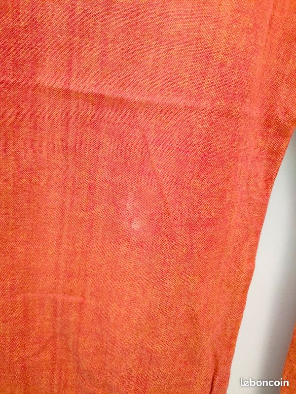 Pantalon orange coton taille L (image 3)