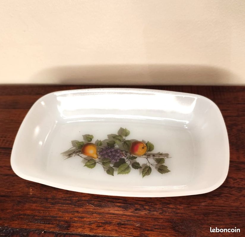 Beurrier Vintage Arcopal - Décor Raisin Poire - UK