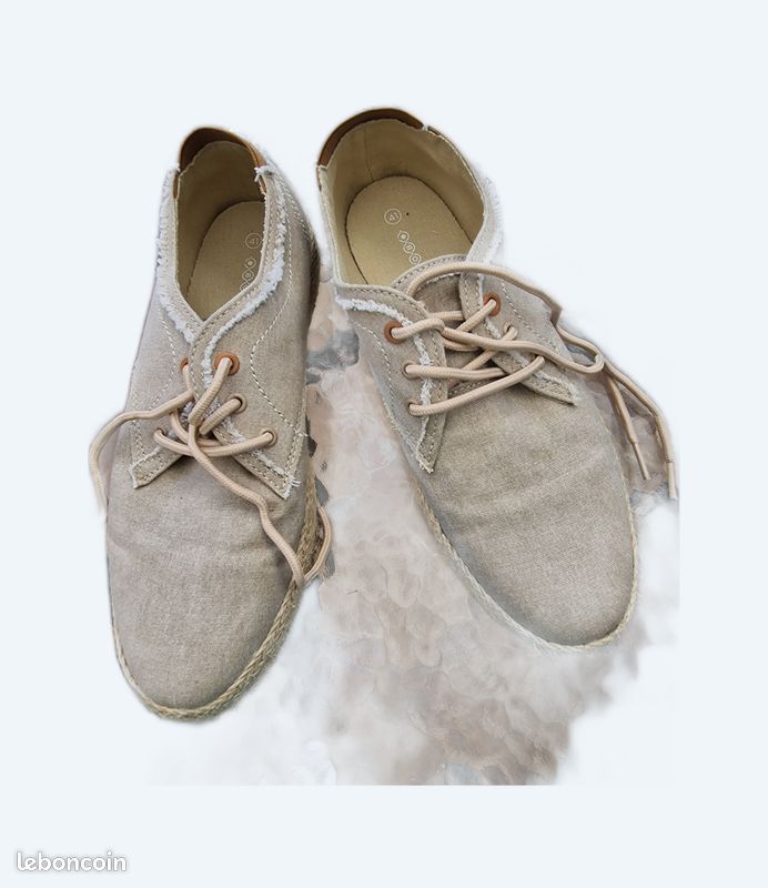 Chaussure homme Bonobo en coton écru 41 Chaussures