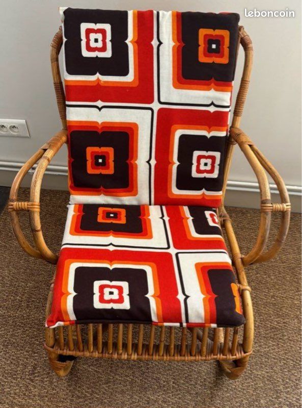Lot De 2 Coussins Pop Vintage Années 70 - 36x36 Cm, Coton Orange Motif Fleurs, Fabriqué En France