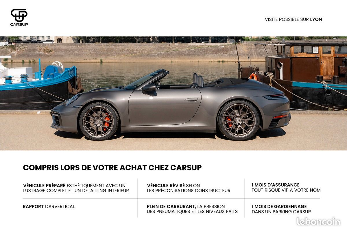 Porsche 911 Carrera 4S Cabriolet Type 992.1 PDK 450cv - 1ère main française (image 2)