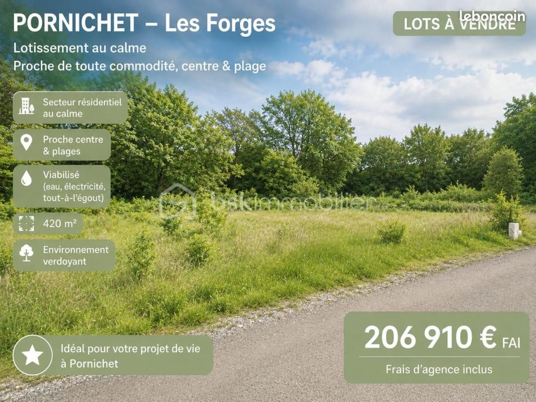 Terrain 420 m² Pornichet · 206 910 €