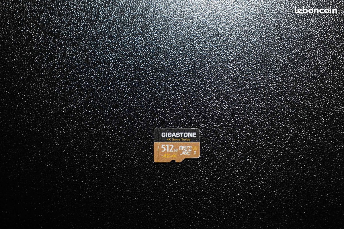 Carte Mémoire MicroSDXC 512 Go GIGASTONE Camera Pro Max - Vitesse 160/100 Mo/s, 4K A2 V30, 5 Ans Récupération Données