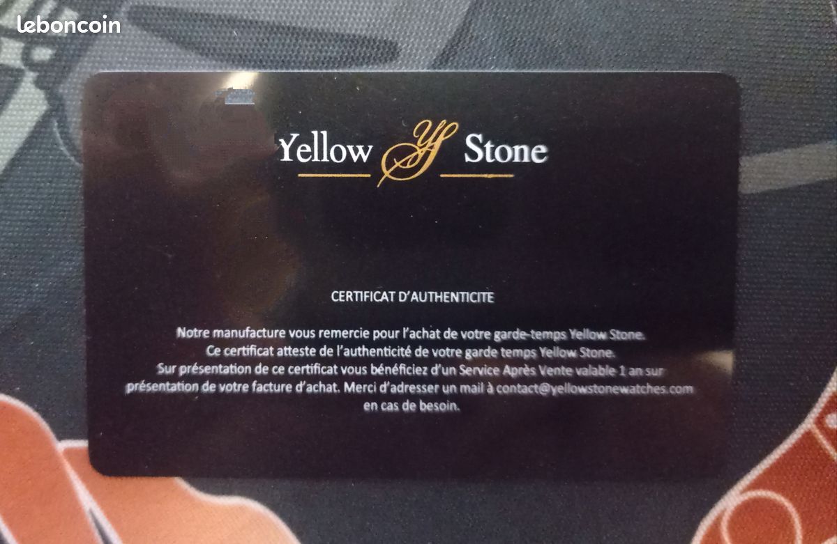 Montre boîte d'origine marque YELLOW STONE fond du cadran rose plusieurs tours zirconiums neuve (image 2)