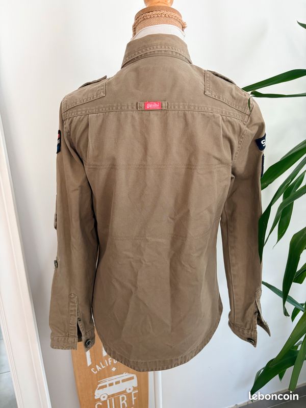 Superdry Veste Chemise Militaire Femme - Style Vintage Oversize Confortable Et Polyvalent