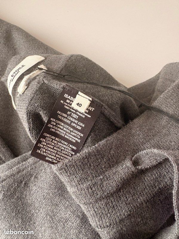 Pantalon Isabel Marant neuf avec étiquette – style jogging chic – taille 40 (ISAMARW25-PANT6) (image 4)