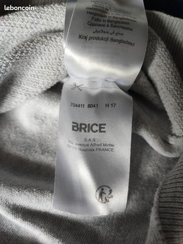 Pull gris clair Brice (image 4)