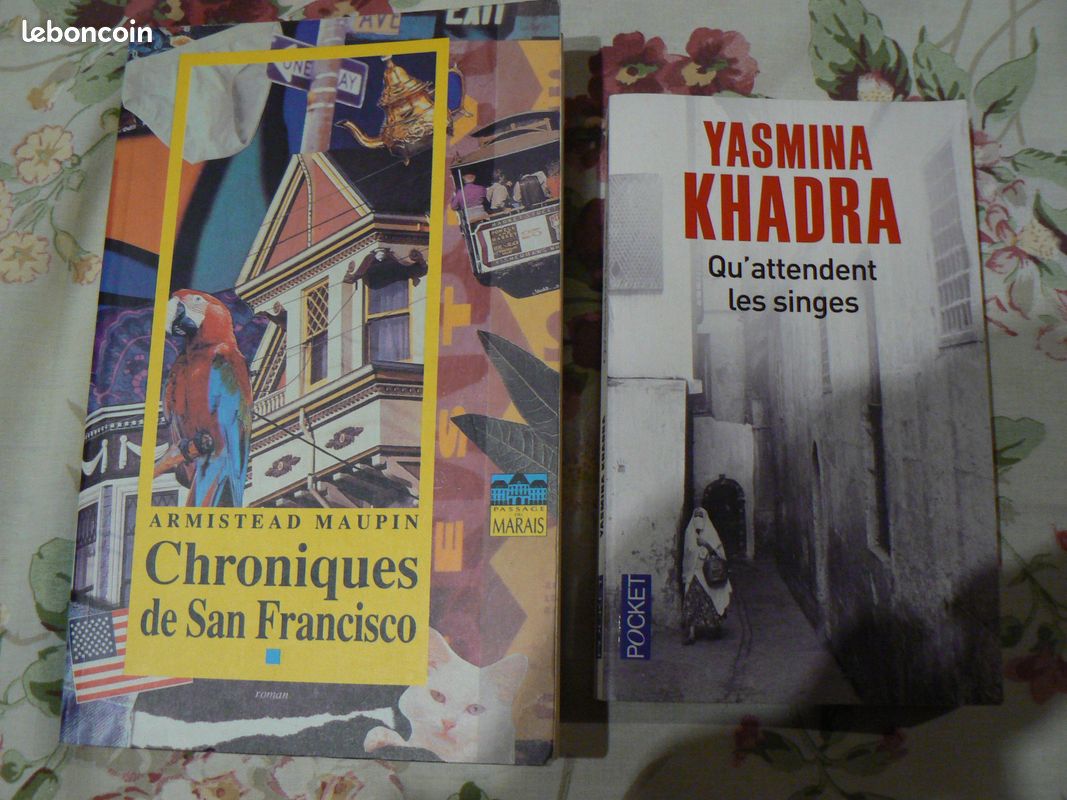 Lot de 2 livres : " Chroniques de SAN FRANCISCO " et " Qu'attendent les singes (image 1)