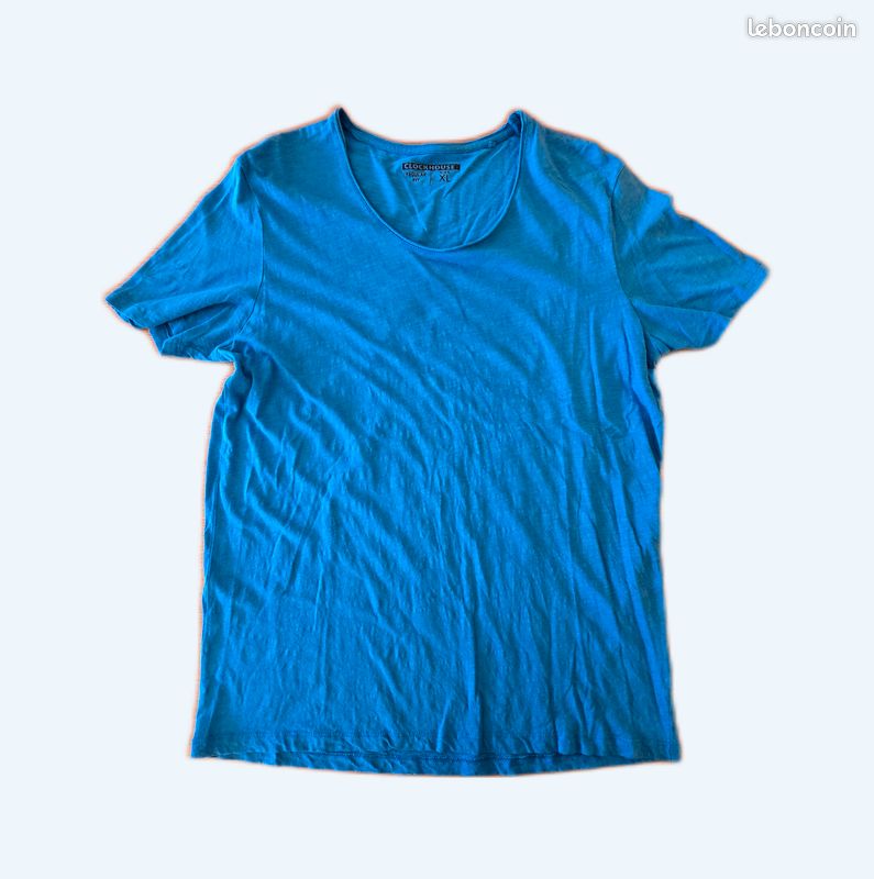 337- Tee shirt homme ClockHouse C&A bleu turquoise T XL Vêtements