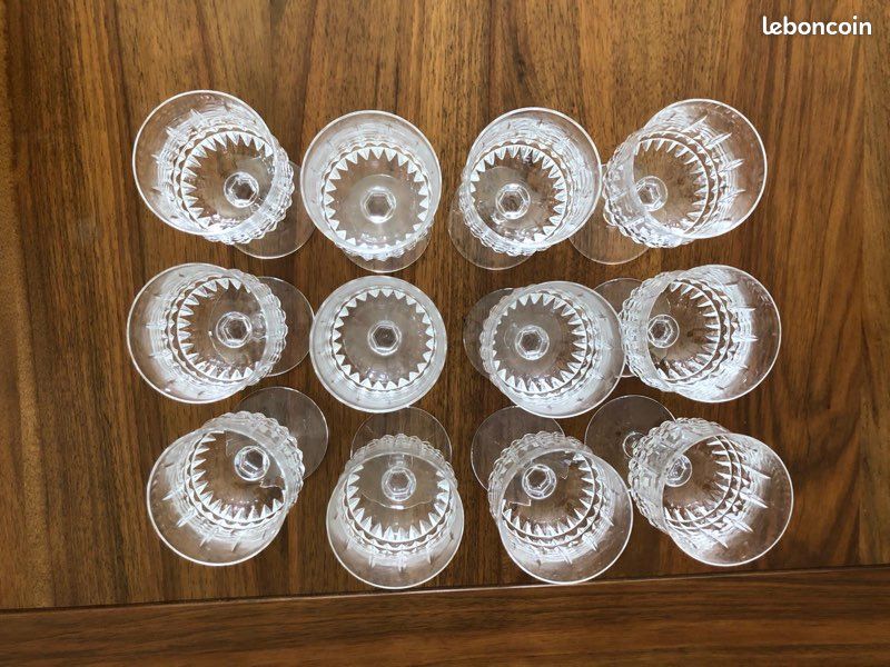 11 Verres à vin Cristal de Sèvre (image 2)