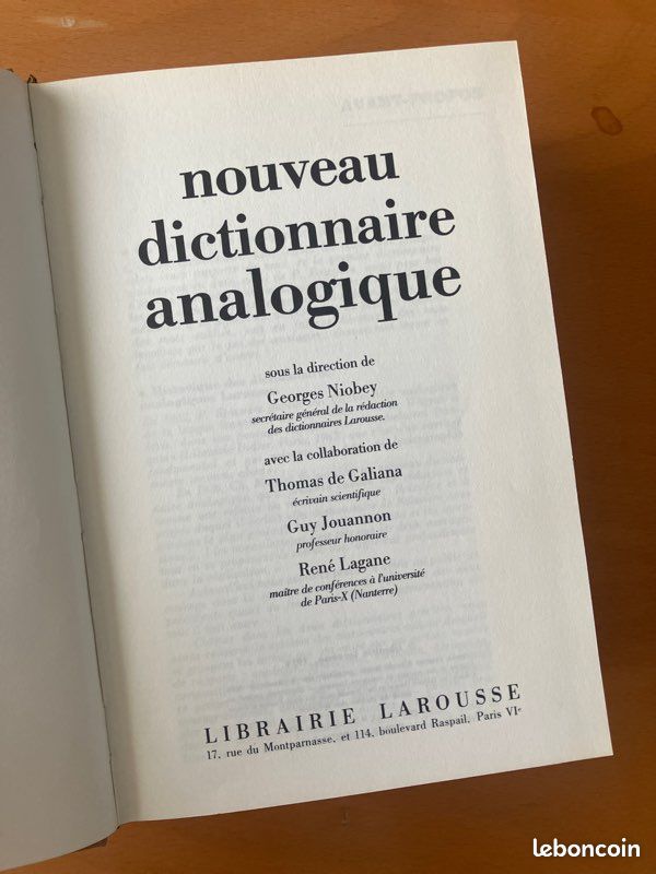 Nouveau dictionnaire analogique - Larousse (image 2)