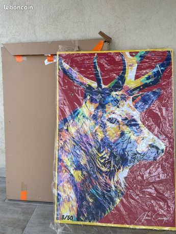 Une Peinture à L'aquarelle D'un Cerf Avec Des Bois. | Photo Premium