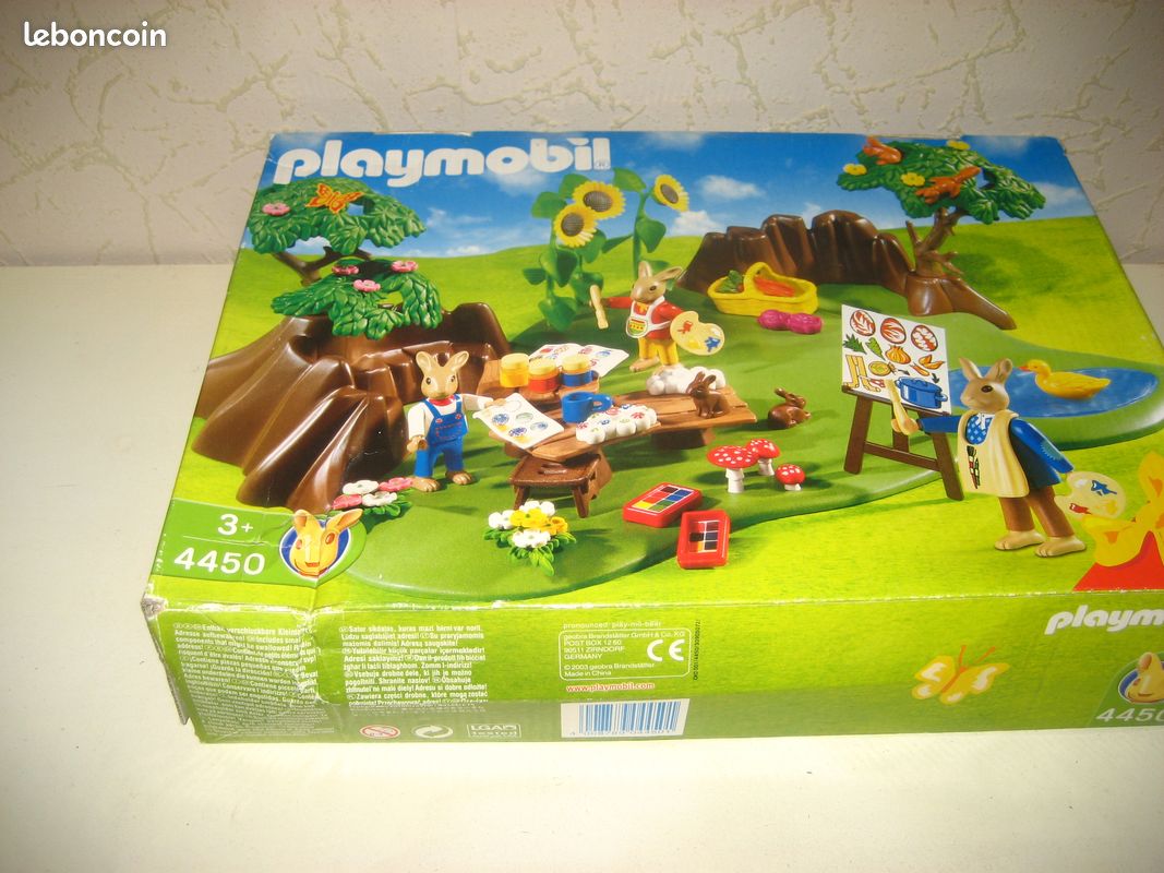 PLAYMOBIL FIGURINE FILLE Lapin De Pâques Scolaire Rf 6173 4453 4455