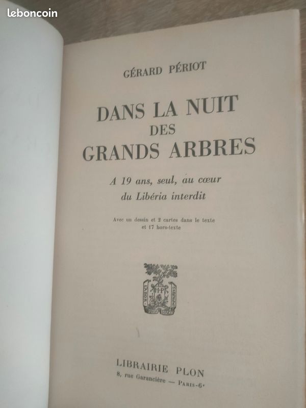 E24 - Dans la nuit des grands arbres – Gérard Périot – Librairie Plon (image 3)