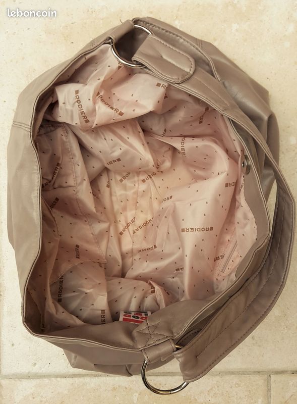 Sac à main fourre tout vieux rose RODIER (image 2)