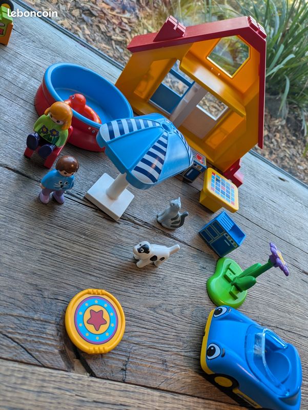 Lot Playmobil 1er age maison voiture avion (image 4)