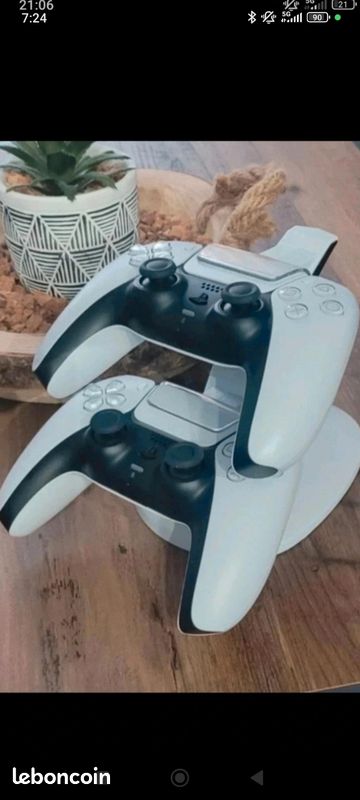 Chargeur Double Pour Manette PS5 – Station D’accueil 2 Ports – Blanc – Manettes Non Incluses