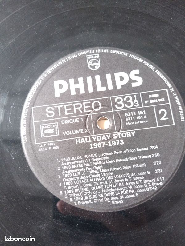 33 tours Johnny Hallyday (image 3)