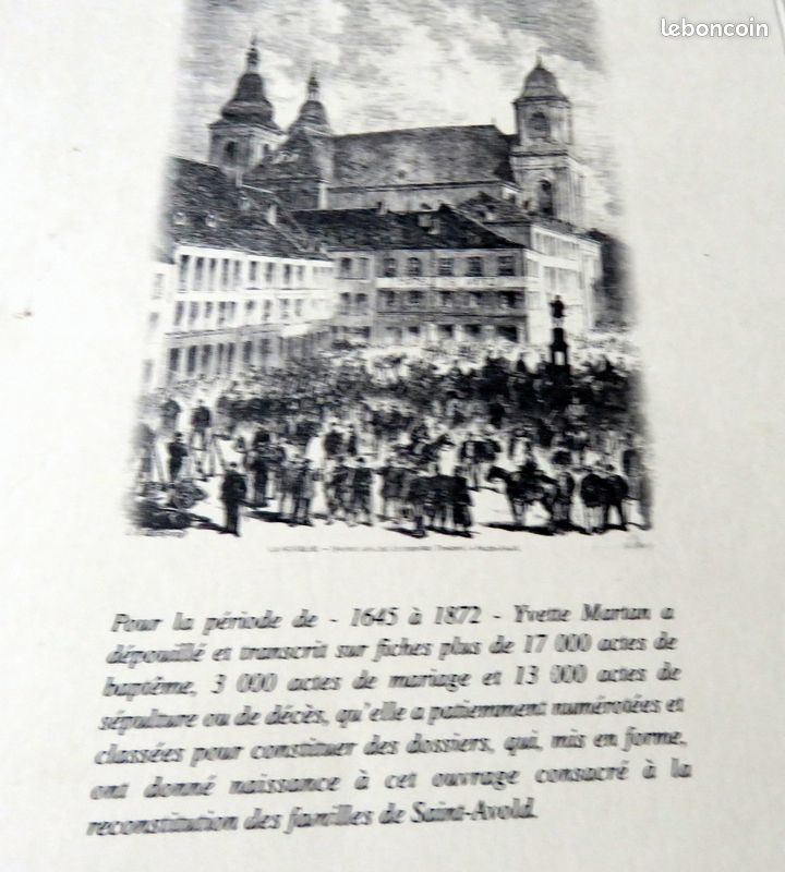 4 tomes "Reconstitution des familles" de St Avold (image 2)