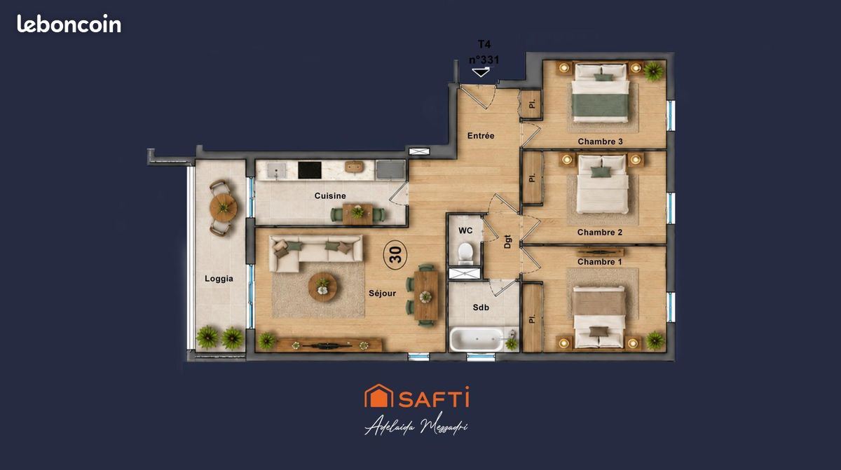 Appartement 4 pièces 84 m² — 10