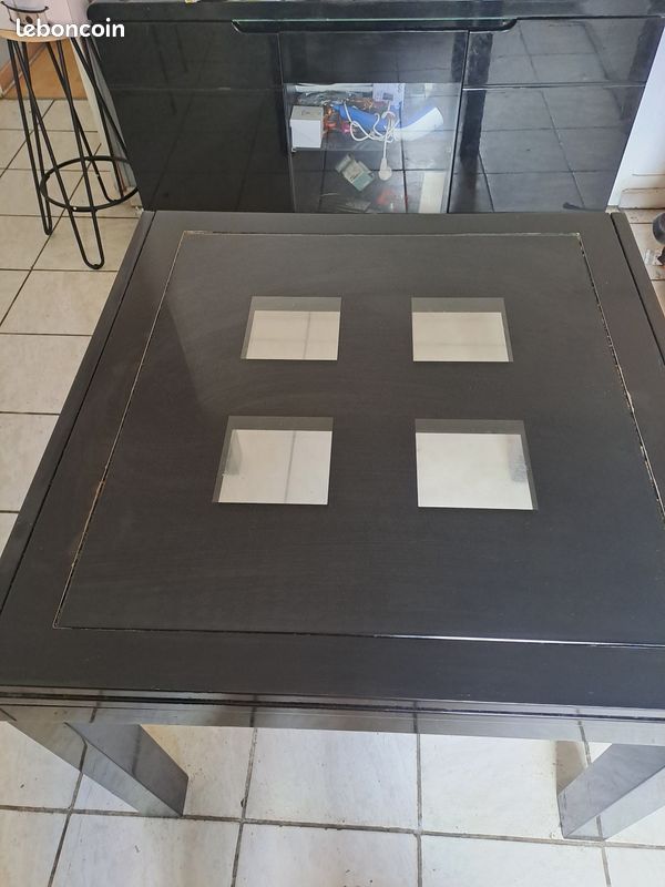 Meuble salle à manger noir laqué (image 3)