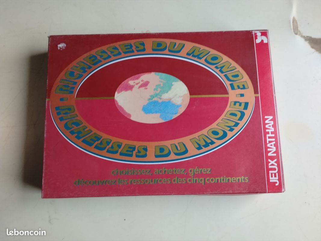 Jeu de société richesses de ance nathan 1986 vintage en ance