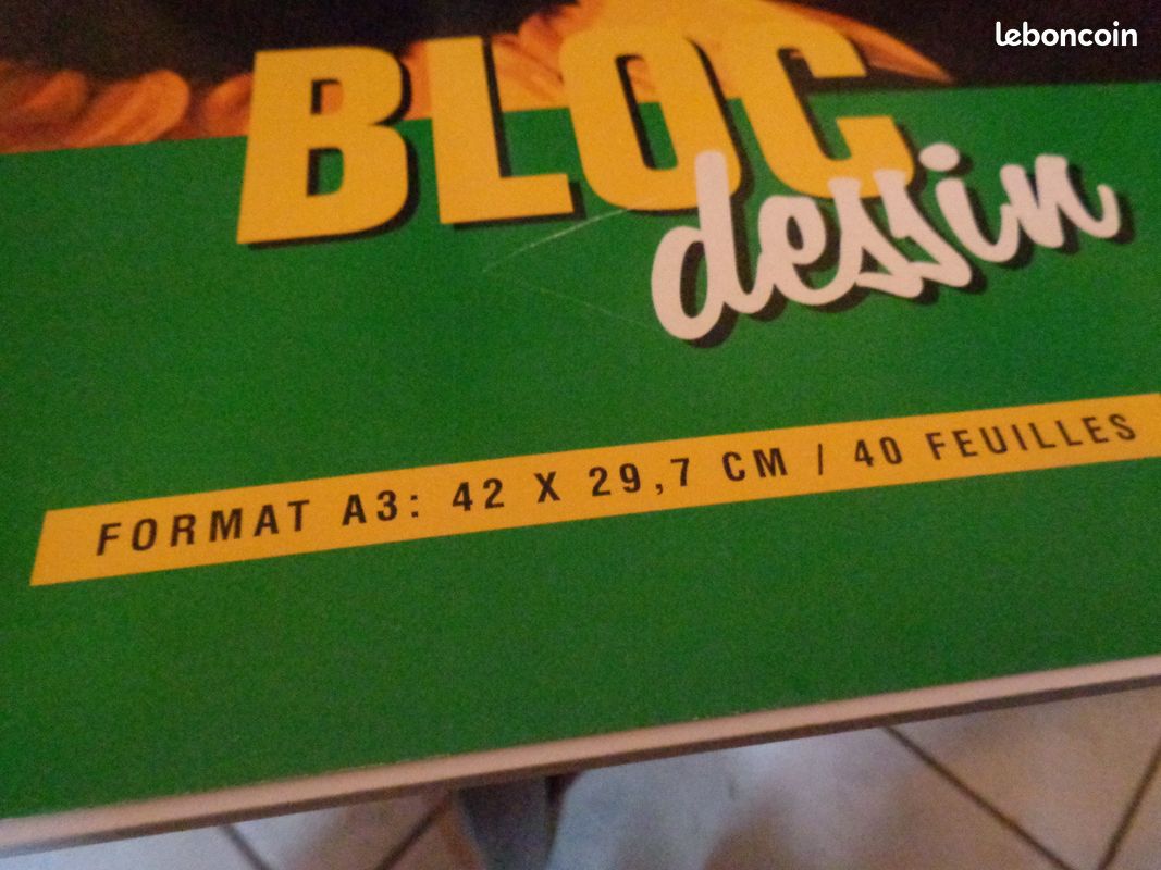 Bloc dessin neuf format A3 40 feuilles (image 1)