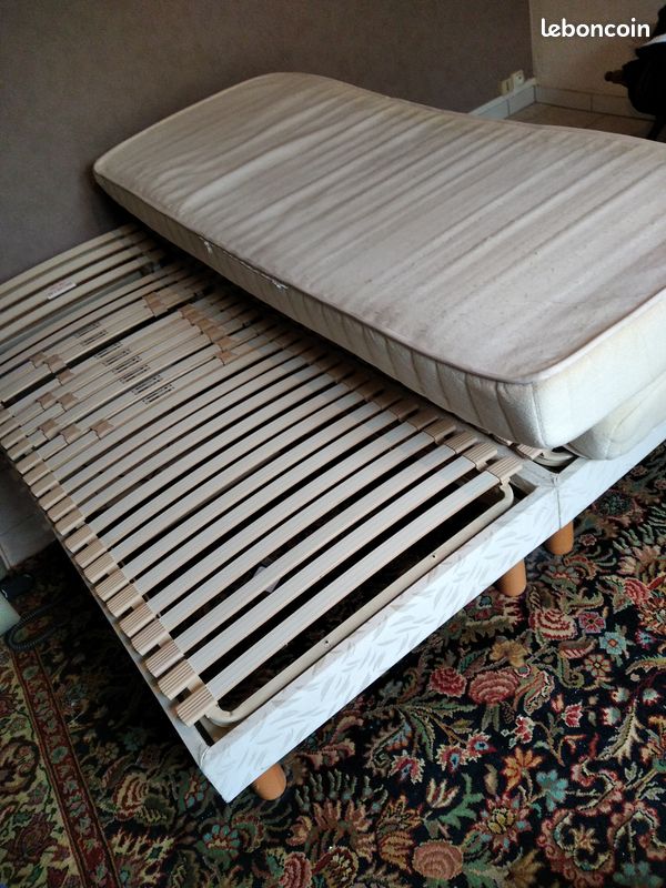 PRIX EN BAISSE: Vds lit électrique Esba sommier +matelas (image 2)