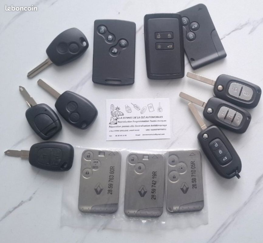 Réparateur clés des voitures Reproduction double réparation perte clé carte Renault twingo clio modus captur megane scenic laguna koleos kadjar espace kangoo trafic master dacia duster sandero logan (image 2)