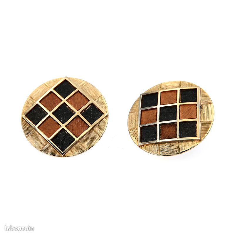 Boucles D'oreilles Clips Orena Années 80 - Métal Doré - Style Rétro En Alliage