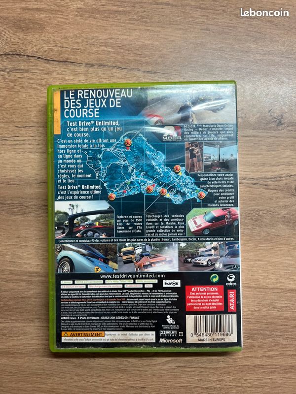Test Drive Unlimited 2 - Xbox 360 - complet - fonctionnel - bon état - PAL FR