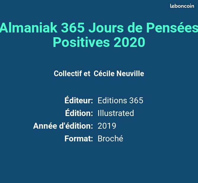 Almaniak 365 Jours de Pensées Positives 2020 - Collectif et Cécile Neuville (image 2)