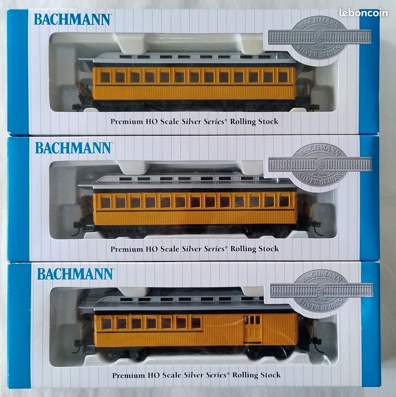 Rare Train BLZ Ho – 3 Voitures Voyageurs “Saucisson” – Acier Embouti, France 1948