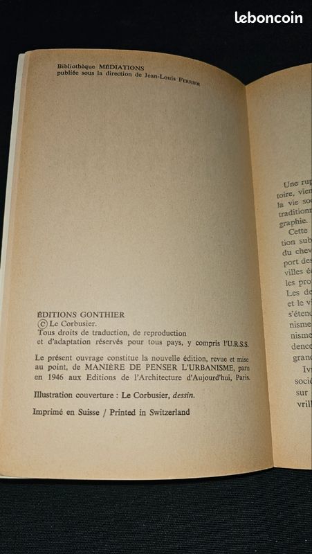 Édition Originale 1963 - Le Corbusier "Manière de penser l'urbanisme" (Coll. Médiations n°2) (image 5)