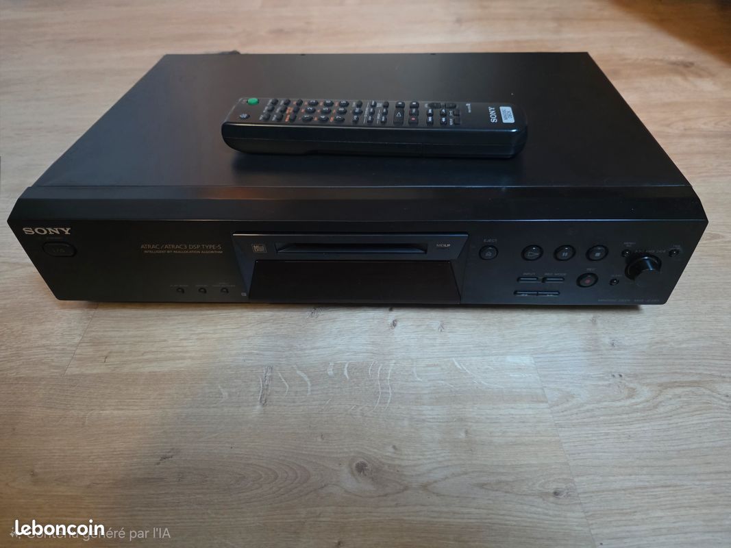 Sony MDS-JE480 Platine MiniDisc – Avec Télécommande Et Manuel – Occasion