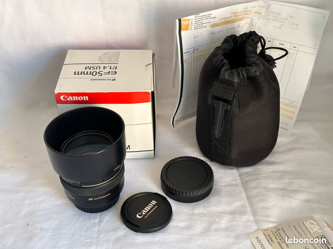 Objectif Canon EF 50 Mm F/1.4 USM - Comme Neuf, En Boîte, Focale Fixe